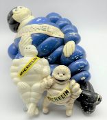 Plastic Michelin man painted in blue, H46cm,