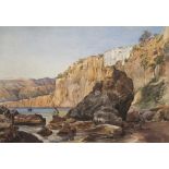 * Thomas Hartley Cromek (British 1809-1873): 'Sorrento Near Naples' pencil and watercolour with