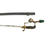WW2 German Army officer's dress sword with slightly curving 80.