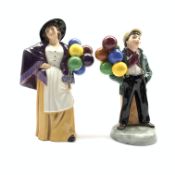 Two Royal Doulton figures 'Balloon Boy' HN 2934 and 'Balloon Lady' HN 2935,