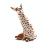 Herend limited edition Model of a fox, numbered 89/500 to the base, H14cm, with certificate,