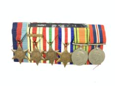 WW2 group of six medals comprising 1939-45 War Medal, Defence Medal, France & Germany, Africa,