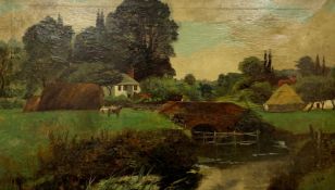 Collection of 19th century and later oils, watercolours and prints including oil by Barry Atkinson,