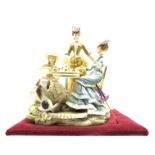 Royal Worcester limited edition group 'The Teaparty', from the Victorian Series,