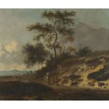 * Circle of Jan Wynants (Dutch 1632-1684): Dune Landscape with a Road near the Sea and a Sportsman