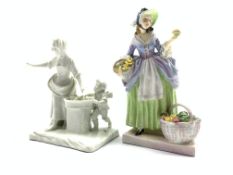 German blanc de chine figure group of a mother and child,