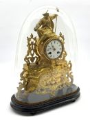 French figural gilt metal mantel clock, with eight day striking movement,