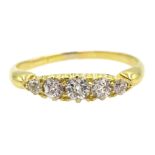 Edwardian 18ct gold five stone diamond ring Condition Report & Further Details