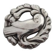 Georg Jensen silver dove brooch No.