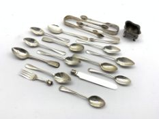 Set of six silver grapefruit spoons Sheffield 1931, Maker Thomas Bradbury,