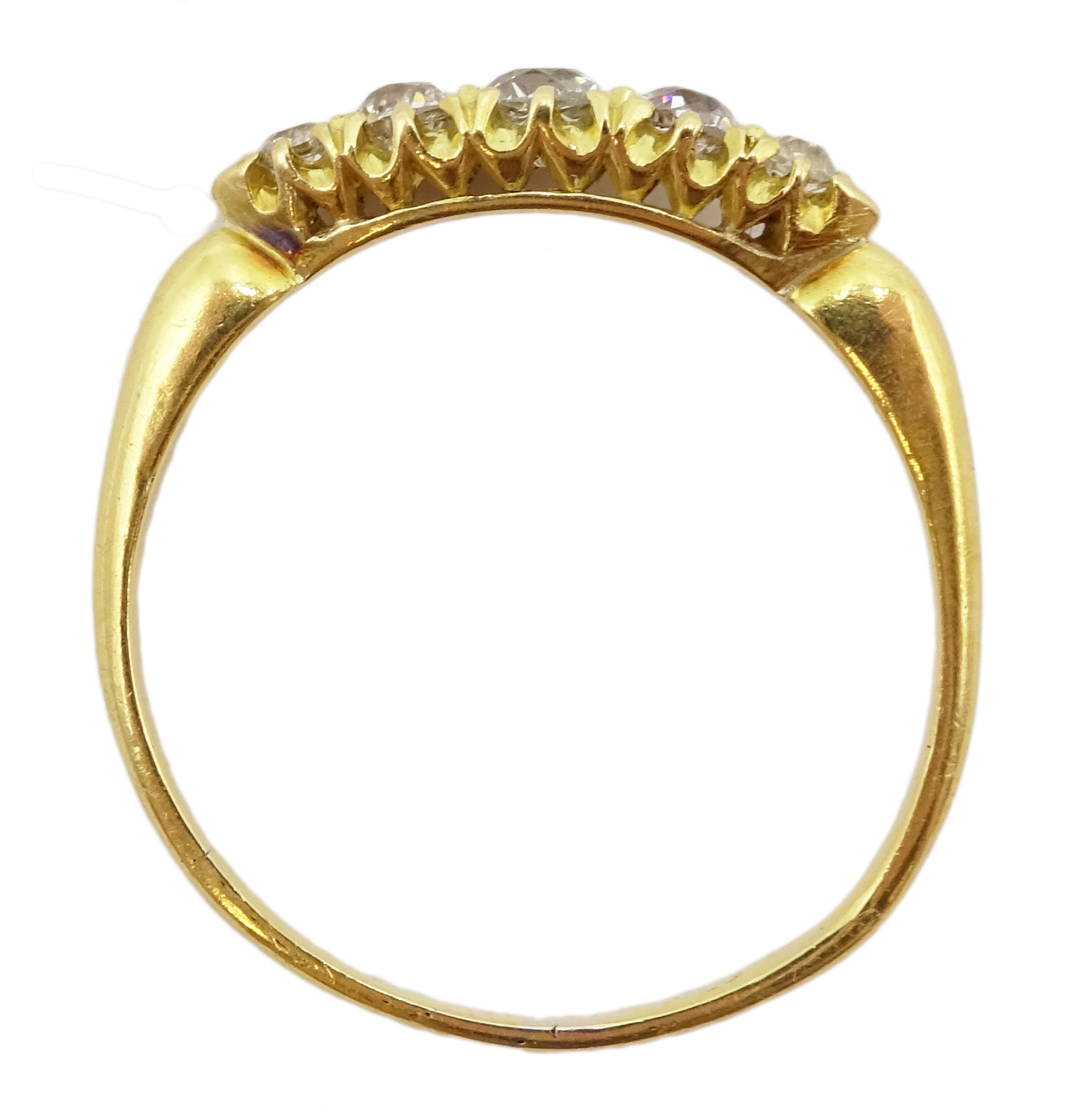 Edwardian 18ct gold five stone diamond ring Condition Report & Further Details - Image 3 of 3