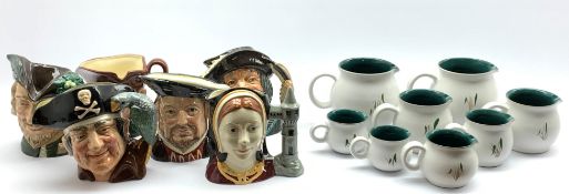 Six Royal Doulton large character jugs,