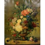 After A Weiss - Still life of a vase of flowers,