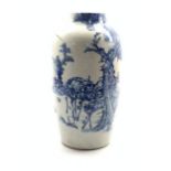 19th Century Chinese vase of baluster design painted with deer,