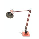 Herbert Terry & Sons Ltd Anglepoise desk lamp, red finish,