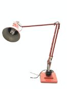 Herbert Terry & Sons Ltd Anglepoise desk lamp, red finish,