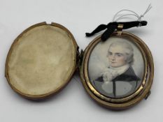 Miniature oval portrait of a gentleman traditionally known as Andrew Cassels,