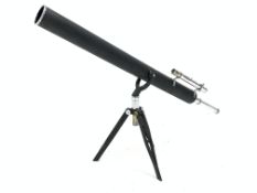 Late 20th Century chromed and black finish telescope by W Watson & Sons Ltd of London,