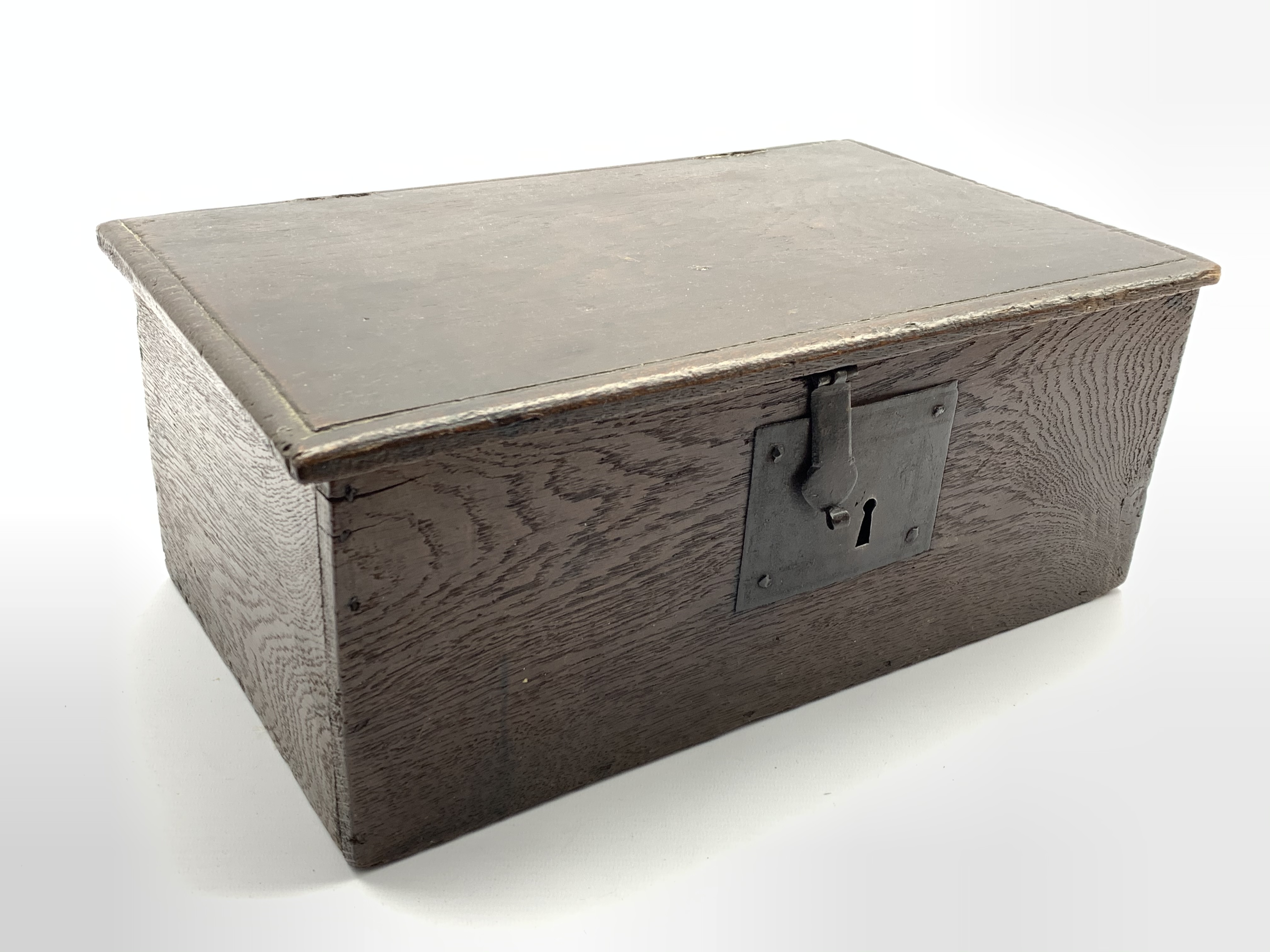 18th century oak oblong box,