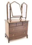 Stag Minstrel mahogany chest fitted with three short and two long drawer, (W82cm, H72cm,