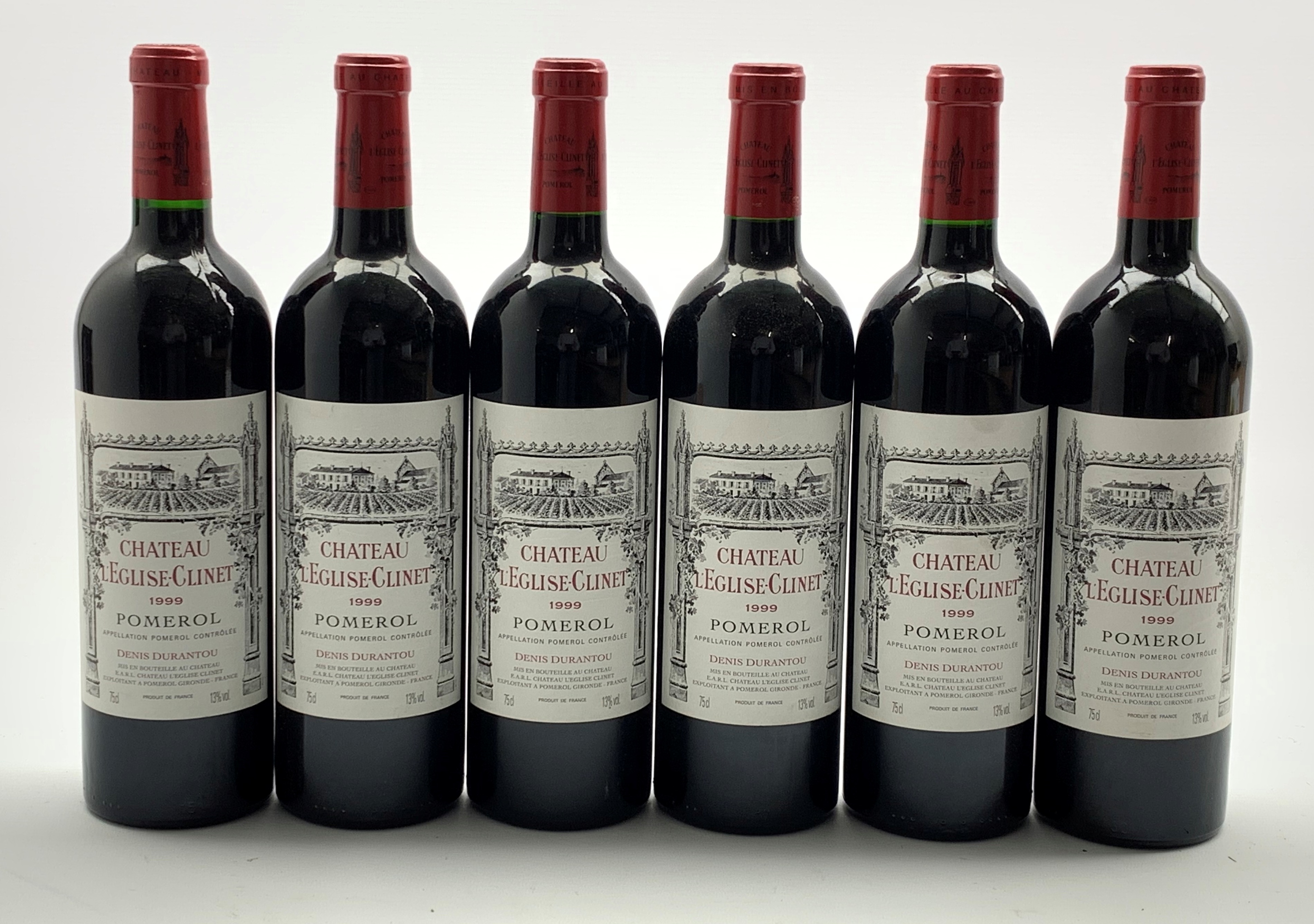 Chateau L'eglise- Clinet Pomerol 1999 six bottles Condition Report & Further Details