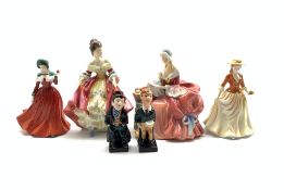 Royal Doulton figure 'Penelope' HN 1901 and five others comprising 'Southern Belle' HN 2229,