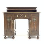 Early 20th century oak knee hole desk,