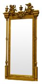Large 20th century Adam style pier glass mirror,