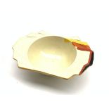 Clarice Cliff Bizarre daffodil shape 'Blocks' pattern grapefruit bowl W17cm Condition