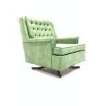 Sklar - Mid 20th century rocking swivel lounge armchair,