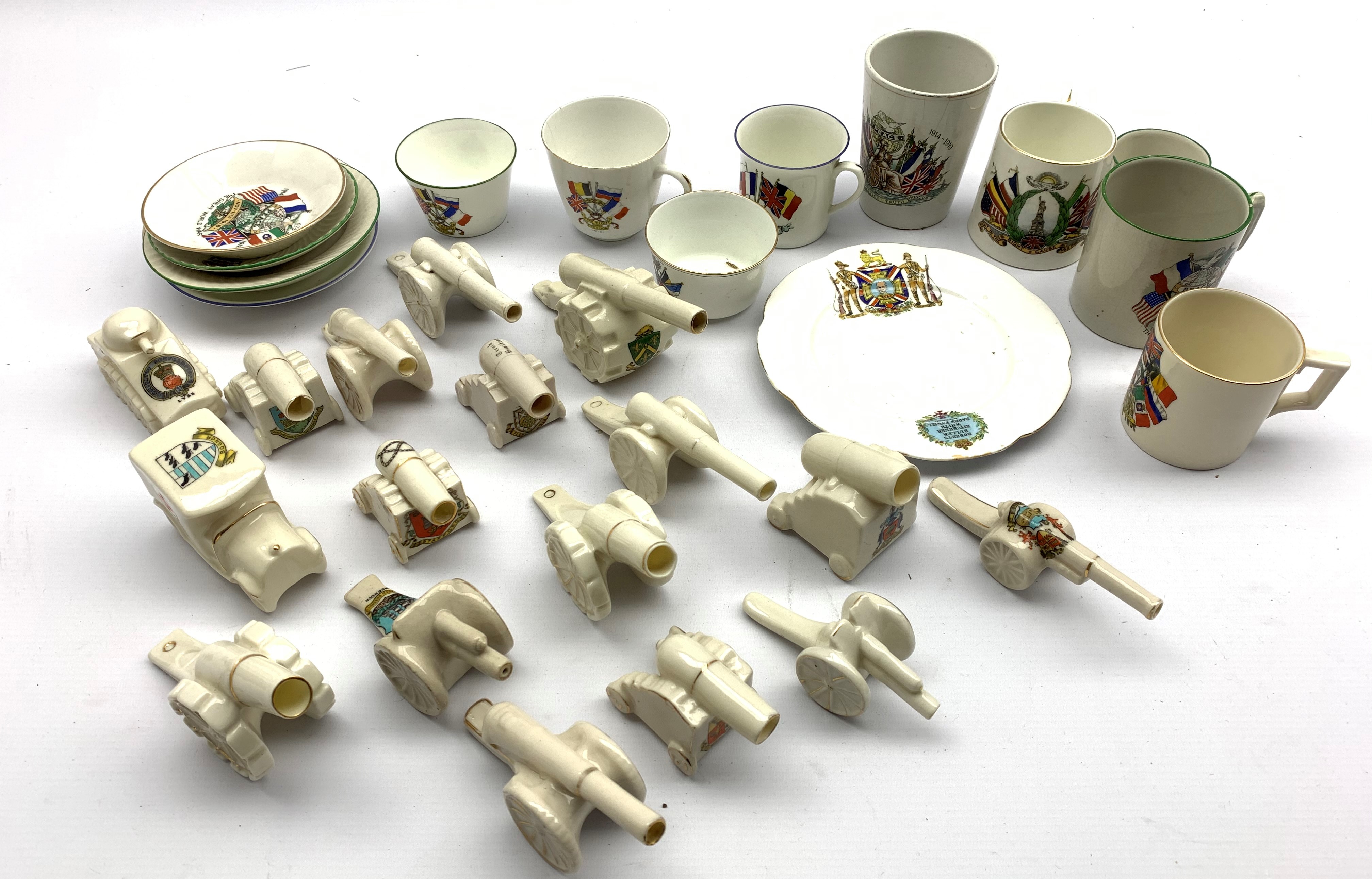 Predominantly WWI crested china by various makers including Heathcote China, W.H. - Image 2 of 2