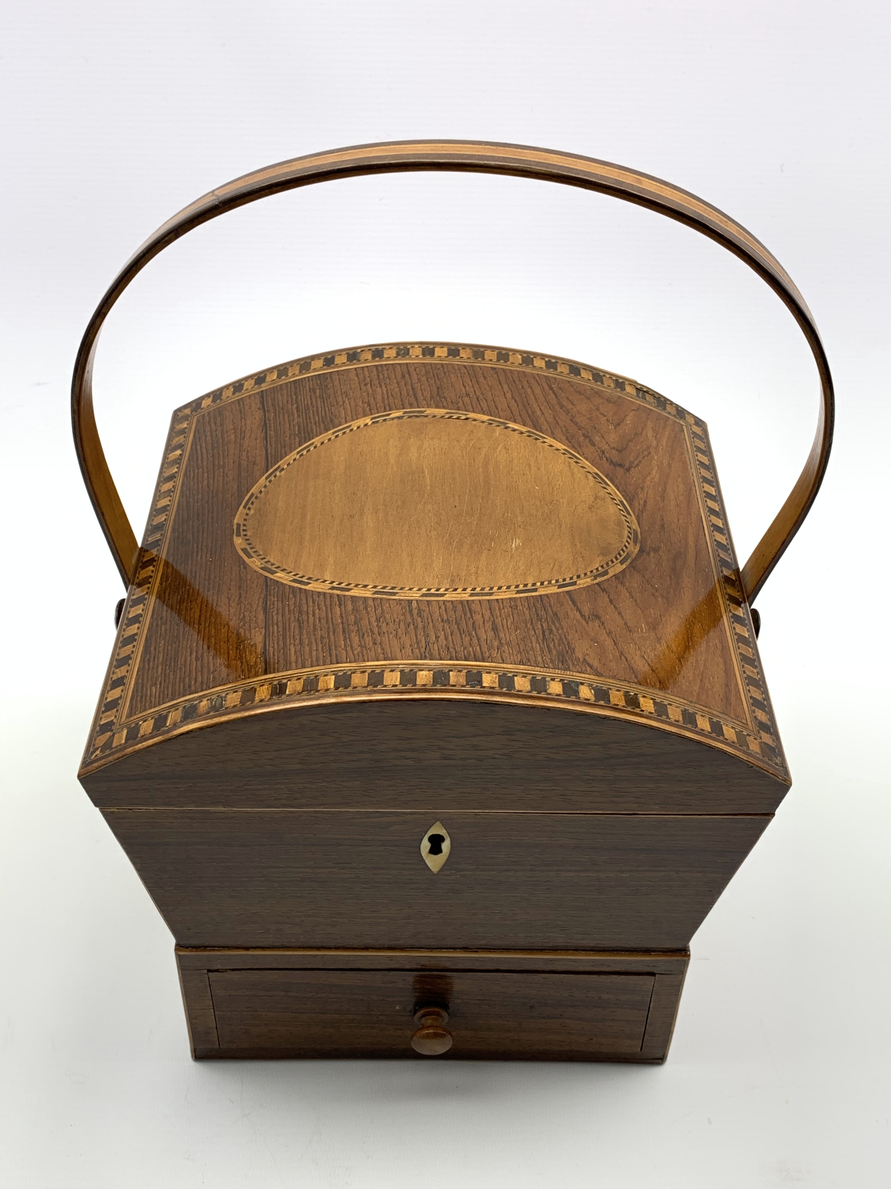 Regency rosewood sewing box with lifting domed top, - Image 2 of 3