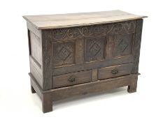 18th century oak mule chest,