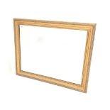 Large gilt framed wall mirror with beaded slip and bevelled plate,