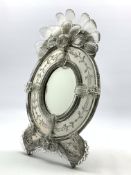 Venetian glass strut table mirror,