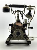 Telcer Telefonia Italian copy of an Ericsson magneto cradle telephone H33cm Condition