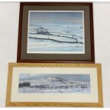 After Peter Brook (1927-2009) - limited edition print of a Winter landscape 'Drawing a Good View in