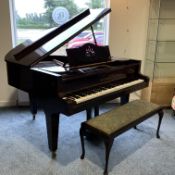 Baby grand piano by Grotrian-Steinweg iron framed and overstrung No.