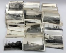 Collection of approximately 370 railway postcards and photographs,