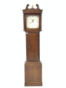 19th century oak longcase clock,