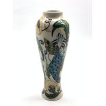 Moorcroft 'Fishing for Dreams' pattern limited edition vase by Nicola Slaney dated 2013 H27cm No.