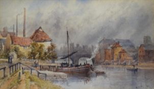 William James Boddy (British 1831-1911): 'Skeldergate Ferry York', watercolour