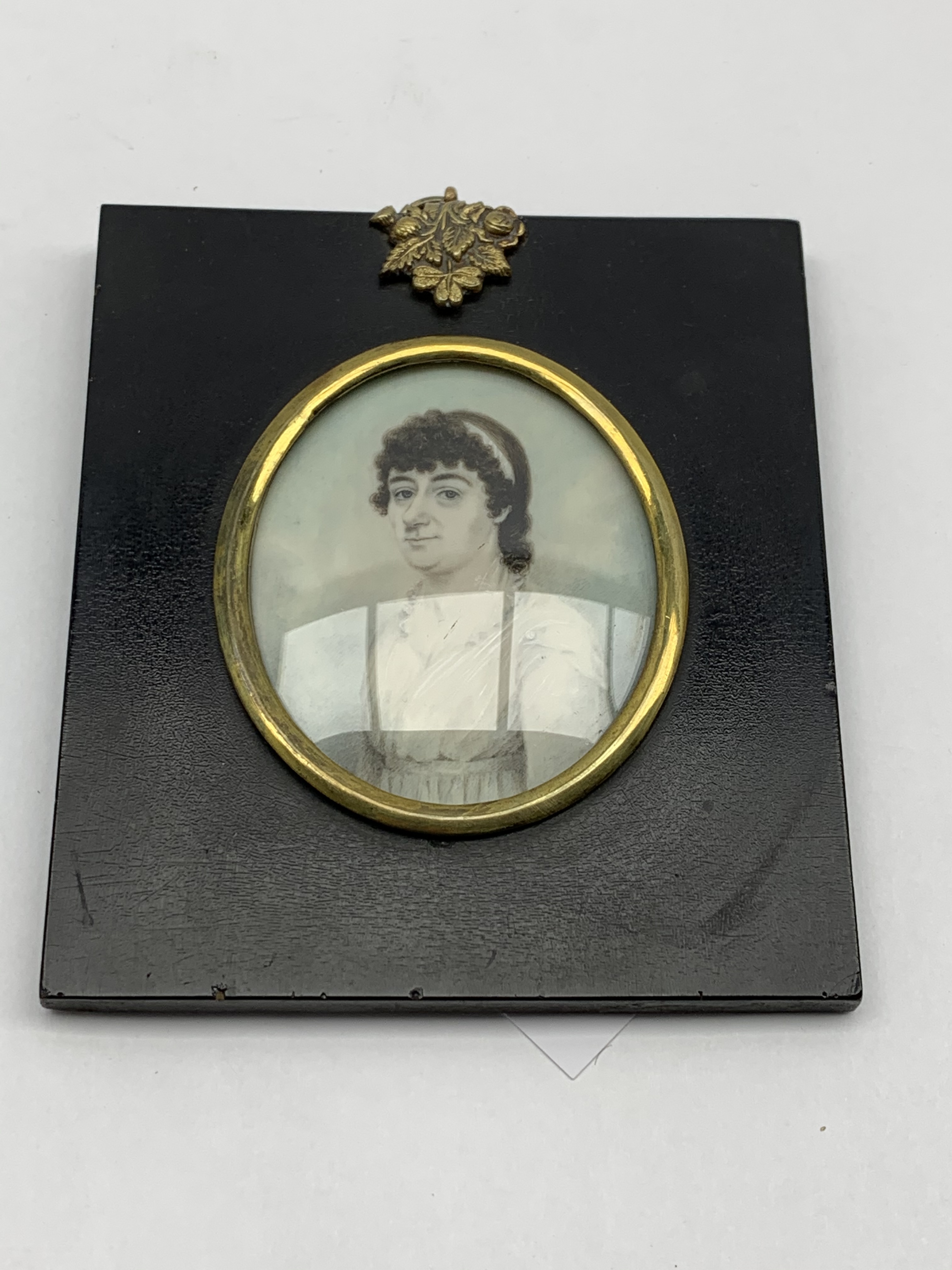 Miniature oval half length portrait of Jane Fergusson (1752-1838),