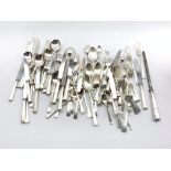 Suite of Ryals Fulwood pattern plated cutlery comprising nine table knives, eight table forks,