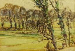 John Charles Moody (British 1884-1962): Wooded Landscape,