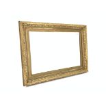 Gilt framed rectangular wall mirror with bevelled plate,