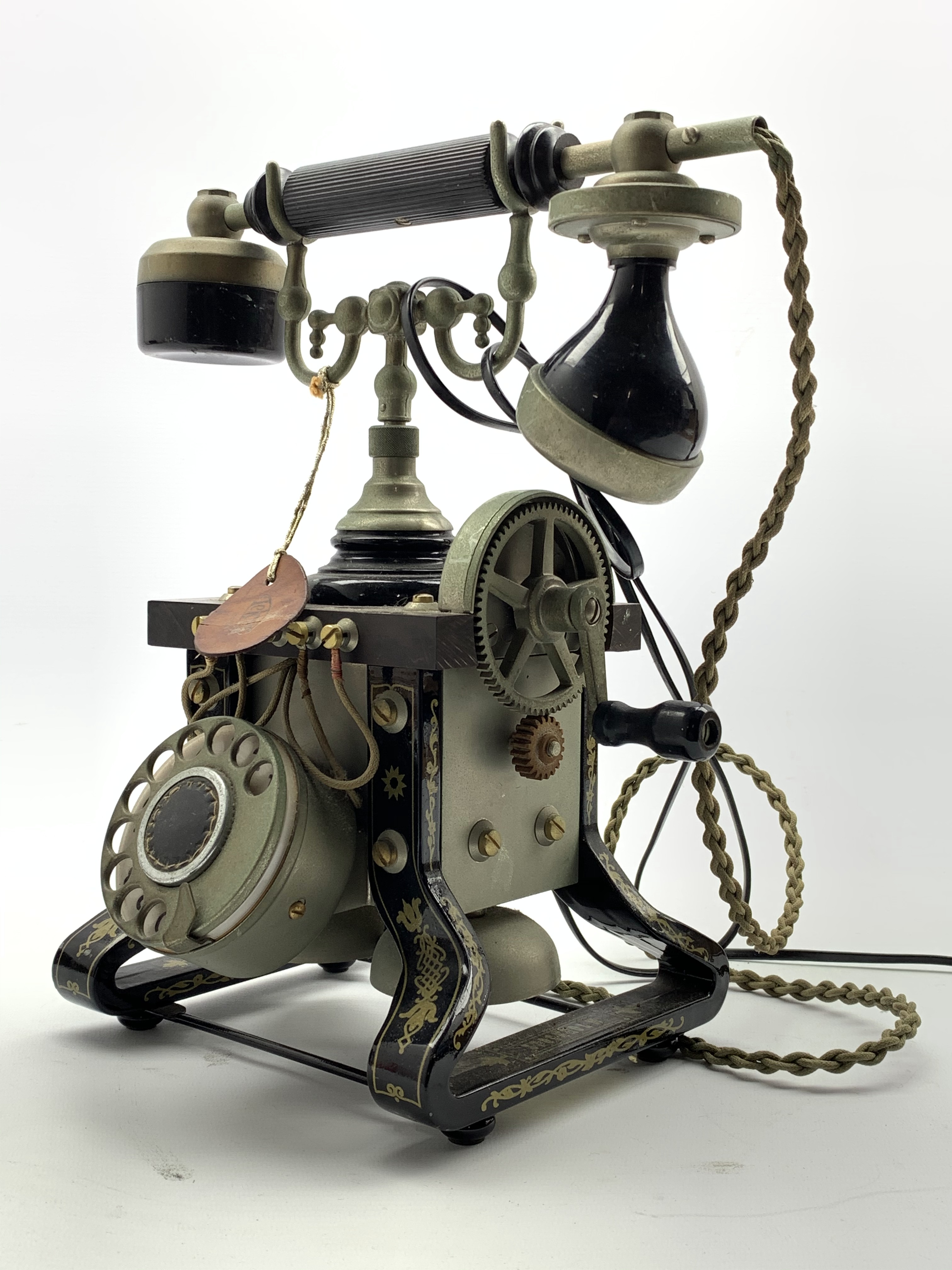 Telcer Telefonia Italian copy of an Ericsson magneto cradle telephone H33cm Condition - Image 2 of 2