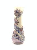 Moorcroft Daisy pattern vase designed for the Moorcroft Collectors Club by Sally Tuffin H21cm