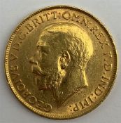 King George V 1911 gold full sovereign