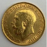 King George V 1911 gold full sovereign